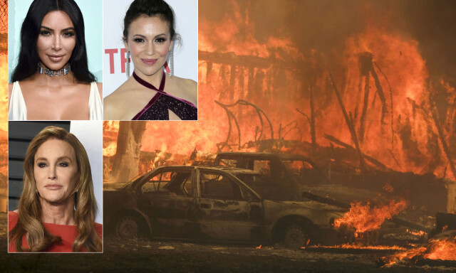 Hollywood-stjerner må flykte fra flammeinferno